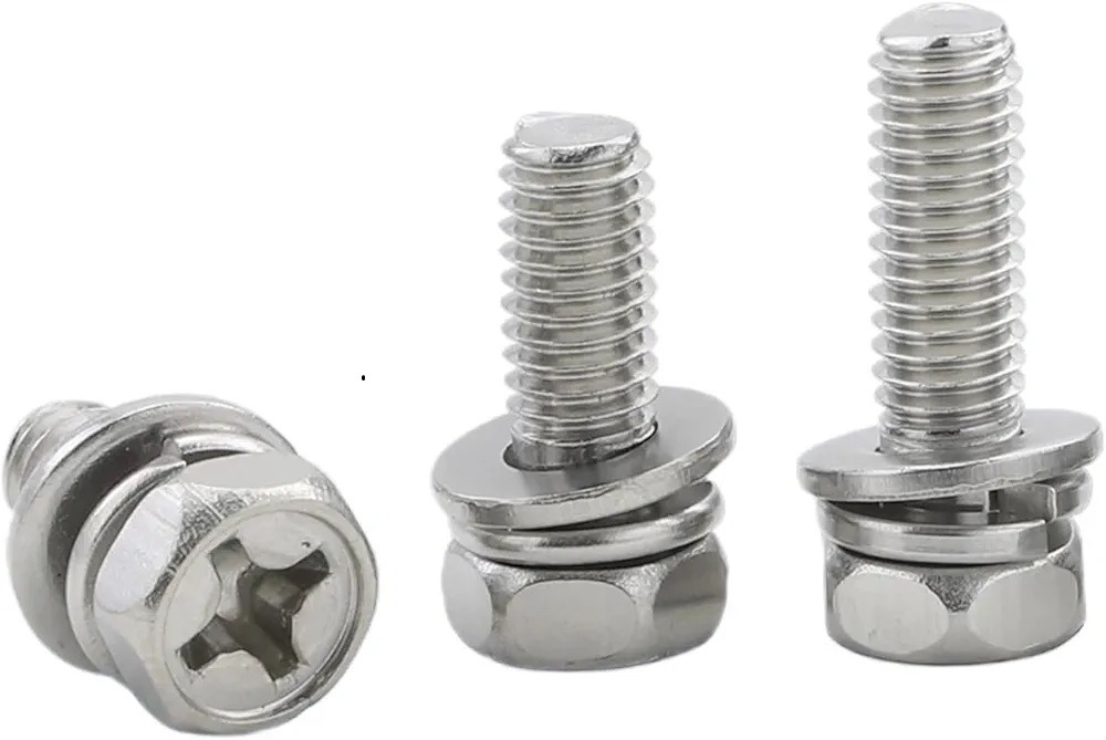QuarkMRO 304 Stainless Steel Hex Socket Cap SEMS Screws – M2 To M5 Metric Washered